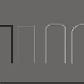 Different Door Arches In Various Styles And Neutral Colors On Gray Background