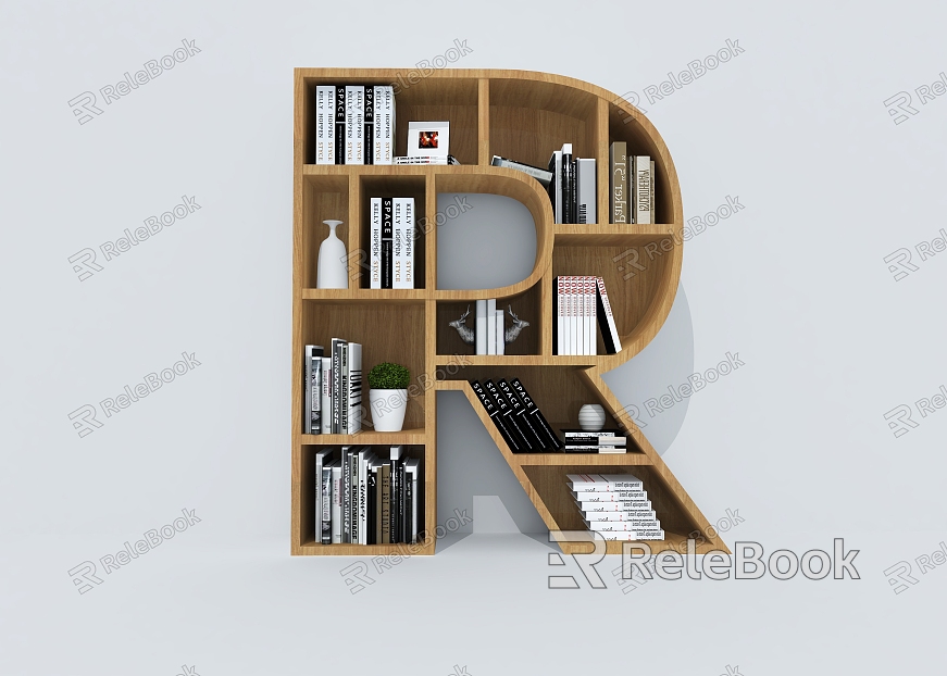 Creative Bookcase Creative Bookshelf Letter Bookcase Shelf Bookshelf model