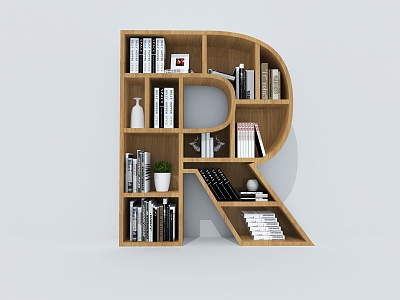 Creative Bookcase Creative Bookshelf Letter Bookcase Shelf Bookshelf model