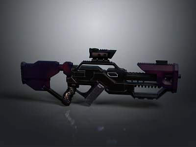 rifle semi-automatic rifle combat rifle battle rifle carbine war rifle attack rifle 3d model