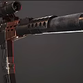 Tactical Rifles With Wooden Stock Metal Components Scope And Magazine