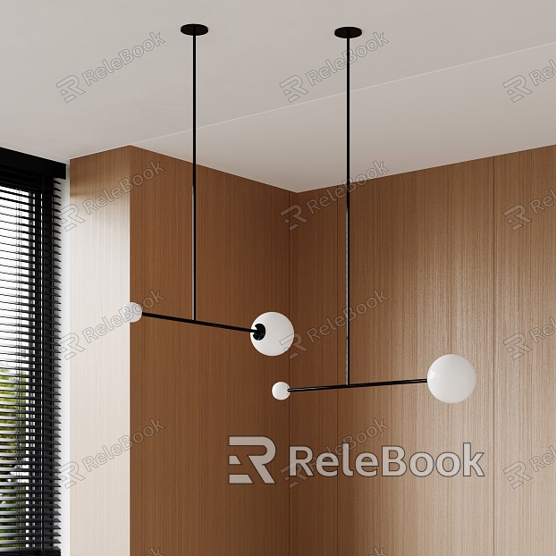 Spherical Chandelier Restaurant Chandelier Simple Linear Chandelier Iron Decorative Lamp model