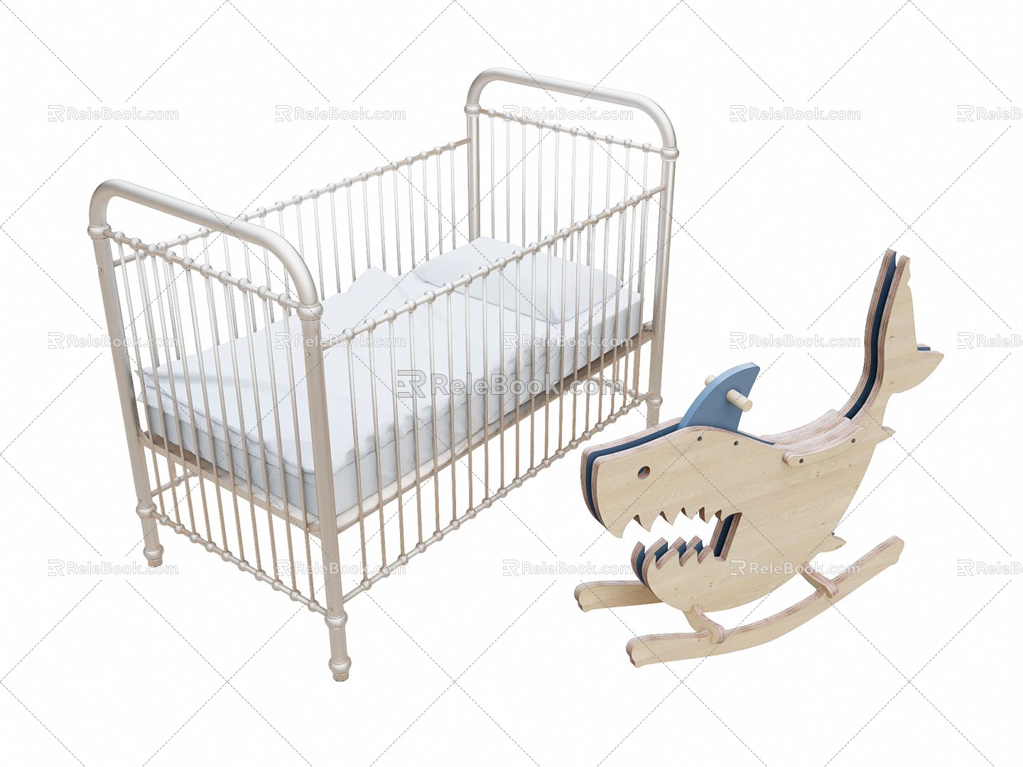 Modern crib 3d model