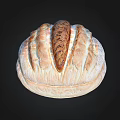 Artisan Bread Freshly Baked Crusty Loaf With Golden Brown Surface And Decorative Slashes