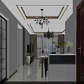 Modern Light Luxury Living And Dining Room With Stylish Chandelier And Comfortable Sofa Interior Design
