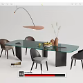 Modern Dining Table and Chair Combination Dining Table and Chair 3d model