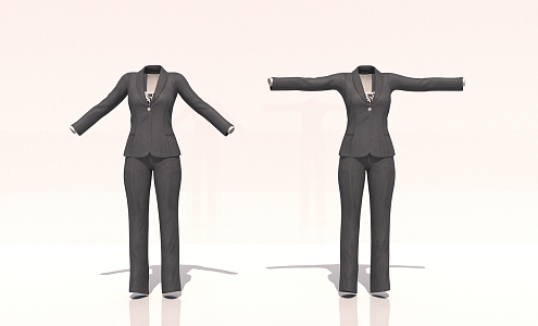 Suit Women Suit Business Clothing 3d model