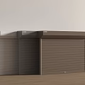 Three Modern Roller Shutter Doors In Different Colors With Sleek Design 3d model