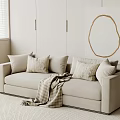 Double sofa abstract hanging picture 3d model