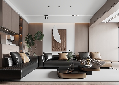 modern living room 3d model