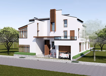New Chinese Style Villa 3d model