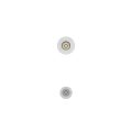 Modern White Round Recessed Downlights With Black Center Ceiling Lighting