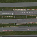 Public Facilities Various Types of Barriers Gates Railings With Striped Design For Safety Security