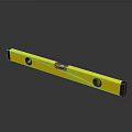 Yellow Spirit Level Hardware Tool For Precision Measurement With Bubble Vials 3d model