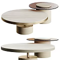 Modern Round Wooden Coffee Table With Minimalist Design And Elegant Smooth Surface