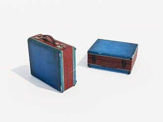 Old Suitcase Old Items 3d model