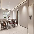 Modern Living Dining Room Interior Design With Sofa Coffee Table TV Cabinet And Plants