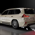 Luxury Cream Colored Lexus SUV With Modern Design And Large Alloy Wheels
