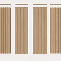 Bamboo Wall Panels With Vertical Stripes And Perforated Design For Interior Decoration
