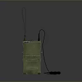 Military Weapon Communication Device In Green With Antennas And Connected Cables
