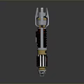 Futuristic Metallic Weapon Featuring Silver Gold Components Ring Design And Energy Core 3d model