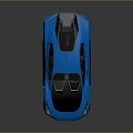 Blue Sports Car With Modern Sleek Design Black Roof And Aerodynamic Body