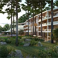 Modern Hotel Architecture 3d model