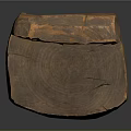 Rustic Handcrafted Wooden Container With Textured Surface And Rectangular Shape