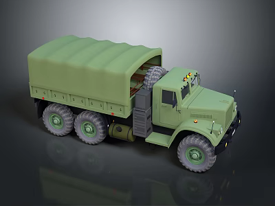 Military Truck Military Tarpaulin Car Military Six Wheeler Military Transporter Military Green Truck Military Heavy Truck Military Cargo Truck 3d model