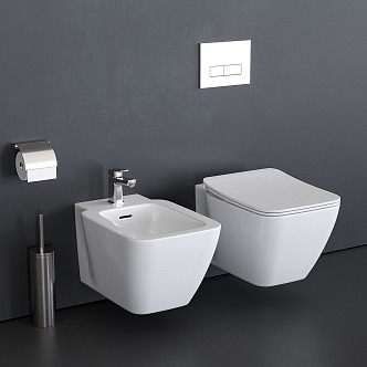 Modern Toilet Wall-mounted Toilet 3d model