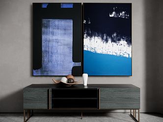 Modern Abstract Painting Abstract Decorative Hanging Painting 3d model