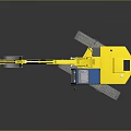 Yellow Functional Excavator With Blue Cabin Tracks Model 316 And Bucket