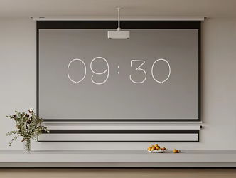 Projector Projection Curtain Projection Equipment Display Screen Projector Green Plant Laser TV Appliance 3d model