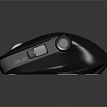 Modern Black Ergonomic Wireless Mouse With Scroll Wheel And Side Buttons