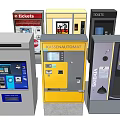 Public Facilities Featuring Various Self service Machines for Tickets Payments and Services