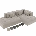 Modern Sectional Sofa With Tufted Cushions And Modular Design For Living Space 3d model