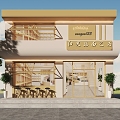 Door Head Cake Shop Door Head Dessert Shop Door Head Milk Tea Shop Door Head Facade 3d model