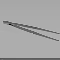 Metal Tweezers With Textured Grip And Slender Design On Reflective Black Surface