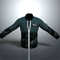 Modern Stylish Jacket with Contrast Sleeves Front Zipper Closure and Chest Logo Detail
