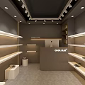 COOL MOM Shoe Specialty Store With Display Shelves And Interior Design