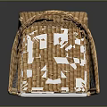 Stylish Wicker Chair With Soft White Cushion For Home Decor And Comfort