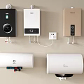 Wall Mounted Electric Water Heaters for Kitchen with Various Designs and Digital Displays