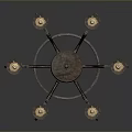 Classic Chandelier Light Fixture With Multiple Lights And Metal Chain Design