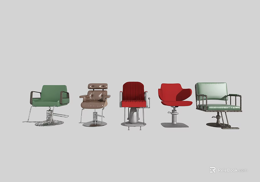 Ergonomic Massage Chairs With Various Colors And Modern Styles For Relaxation 3d model 