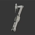 White Industrial Robotic Arm Equipment With Mechanical Rotating Components