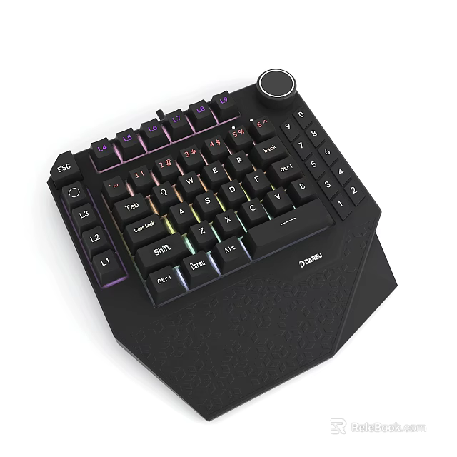 Dareu Gaming Keyboard With RGB Backlight Integrated Knob And Ergonomic Design 3d model 