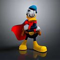Game And Movie Character With Blue Hat Red Cape Yellow Shoes And Crossed Arms
