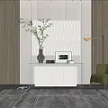 Modern End View Table Sideboard 3d model