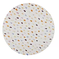 Round Carpet With Colorful Small Patterns On Light Background For Home Decor 3d model