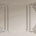 Classical Carved Wall Panels With Ornate Corner Designs And Smooth Central Surface